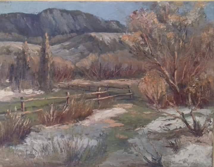  "Початок березня", гора Бойка, Крим, Бельбекська долина. Полотно, олія, 45×50см., 2018 рік