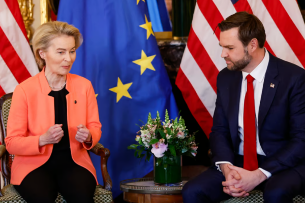 ursula fon der lyayen nazvala vice prezidenta ssha dzhej di vensa soyuznikom pislya pershod197 zustrichi 67aea1770ae30 Урсула фон дер Ляєн назвала віце-президента США Джей Ді Венса союзником після першої зустрічі