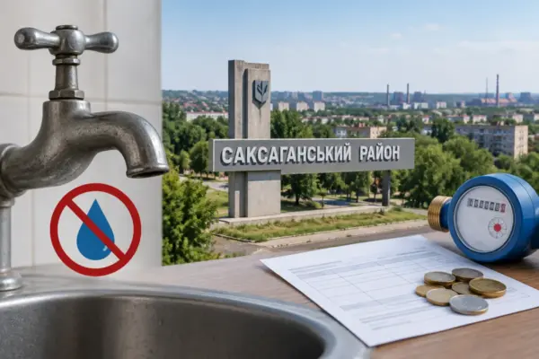 Почему нет воды в Саксаганском районе Кривого Рога и сколько стоит куб воды в 2025 году