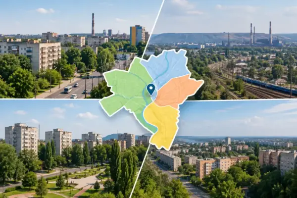 Районы и адреса Кривого Рога: Дзержинка, Карачуны, 95-й и 44-й кварталы