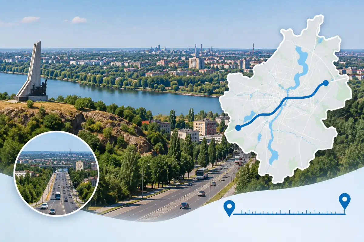 Размеры, площадь и главные улицы Кривого Рога
