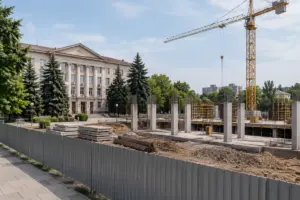 Что строят возле пединститута в Кривом Роге