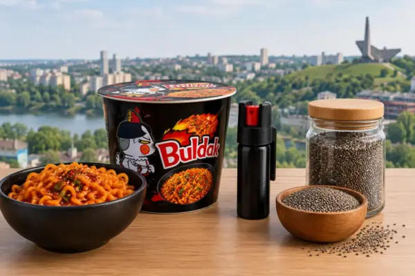 Где купить Buldak, перцовый баллончик и семена чиа в Кривом Роге